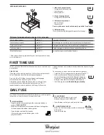 Предварительный просмотр 2 страницы Whirlpool FSCR12433 Reference Manual