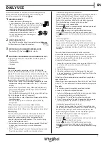 Preview for 3 page of Whirlpool FWDG96148SBS ZA Daily Reference Manual