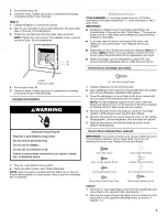 Preview for 5 page of Whirlpool G2IXEFMWB03 User Instructions