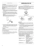 Предварительный просмотр 8 страницы Whirlpool G9IXEFMWB01 User Instructions