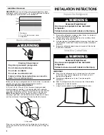 Preview for 4 page of Whirlpool GARF06XXMG00 Use And Care Manual