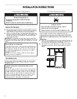 Предварительный просмотр 4 страницы Whirlpool GARF19XXPK01 Use And Care Manual