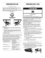 Предварительный просмотр 9 страницы Whirlpool GARF19XXPK01 Use And Care Manual