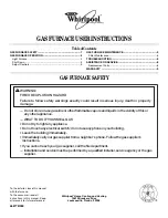 Preview for 1 page of Whirlpool GAS FURNACE User Instructions
