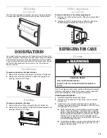 Предварительный просмотр 13 страницы Whirlpool GB2SHKLLS00 Use & Care Manual