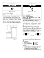 Предварительный просмотр 3 страницы Whirlpool GB2SHTXTS - Fridge Bottom Mount User Instructions