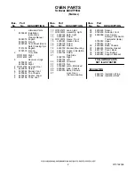 Предварительный просмотр 2 страницы Whirlpool GBD277PRS02 Parts List