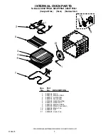 Предварительный просмотр 5 страницы Whirlpool GBS277PRB01 Parts List