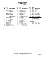 Предварительный просмотр 2 страницы Whirlpool GBS277PRS02 Parts List