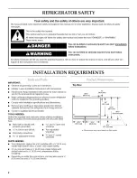 Предварительный просмотр 2 страницы Whirlpool GC3NHAXVS - Side-By-Side Refrigerator Installation Instructions Manual