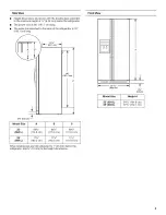 Предварительный просмотр 3 страницы Whirlpool GC3NHAXVS - Side-By-Side Refrigerator Installation Instructions Manual