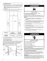 Предварительный просмотр 4 страницы Whirlpool GC3NHAXVS - Side-By-Side Refrigerator Installation Instructions Manual