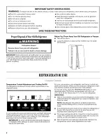 Предварительный просмотр 2 страницы Whirlpool GC3SHAXVB - 23.1 cu. ft User Instructions