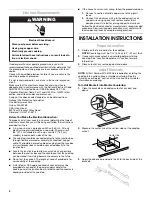 Preview for 4 page of Whirlpool GCI3061 Installation Instructions Manual