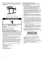 Предварительный просмотр 12 страницы Whirlpool GCI3061 Installation Instructions Manual