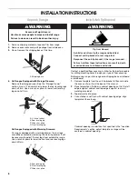 Preview for 6 page of Whirlpool GFE461LVT Installation Instructions Manual