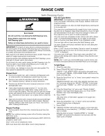 Preview for 17 page of Whirlpool GGE388LX - 8-18-10 Use & Care Manual