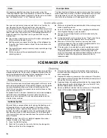 Preview for 14 page of Whirlpool GI15NDXZB Use And Care Manual