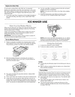 Preview for 13 page of Whirlpool GI15NDXZB0 Use & Care Manual