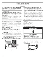 Preview for 14 page of Whirlpool GI15NDXZS Use & Care Manual