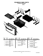 Предварительный просмотр 16 страницы Whirlpool GI5FVAXVB02 Parts List