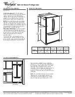 Preview for 1 page of Whirlpool GI7FVCXW - DIMENSION GUIDE 8-12-09 Specification Sheet