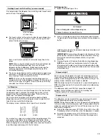 Предварительный просмотр 11 страницы Whirlpool GI7FVCXXY User Manual