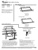 Предварительный просмотр 1 страницы Whirlpool GJC3034RB Dimensions