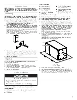 Preview for 7 page of Whirlpool Gladiator Garageworks Freezerator GAFZ21XXRK01 Use And Care Manual