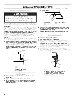 Предварительный просмотр 6 страницы Whirlpool GLS3064RS0 Installation Instructions Manual