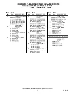 Предварительный просмотр 2 страницы Whirlpool GLT3057RB01 Parts List