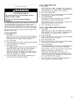 Preview for 11 page of Whirlpool GMC275 Use And Care Manual