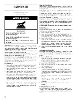 Preview for 12 page of Whirlpool GMC275 Use And Care Manual