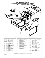 Предварительный просмотр 11 страницы Whirlpool GMC275PDB6 Parts List