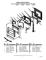 Предварительный просмотр 4 страницы Whirlpool GMC275PRB01 Parts List