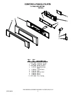 Предварительный просмотр 3 страницы Whirlpool GMC305PRS02 Parts List