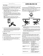 Preview for 8 page of Whirlpool Gold G9RXXFMW User Instructions