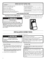 Preview for 2 page of Whirlpool Gold GI7FVCXWA User Manual