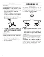 Предварительный просмотр 8 страницы Whirlpool Gold GR2SHWXV User Instructions