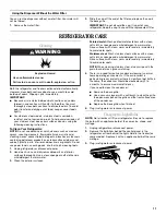 Предварительный просмотр 11 страницы Whirlpool Gold GR2SHWXV User Instructions