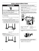 Предварительный просмотр 6 страницы Whirlpool Gold GU3100XTV Installation Instructions Manual