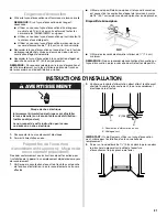 Предварительный просмотр 21 страницы Whirlpool Gold GU3100XTV Installation Instructions Manual