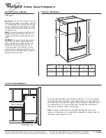 Whirlpool Gold GX2FHDXV Dimension Manual предпросмотр