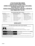 Предварительный просмотр 1 страницы Whirlpool Gold LEQ8611PG2 Installation Instructions Manual