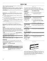 Preview for 10 page of Whirlpool Gold SF114PXS Use And Care Manual