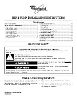 Preview for 1 page of Whirlpool GOLD W4GH6 Installation Instructions Manual