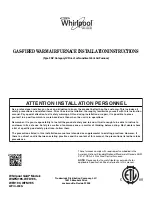 Preview for 1 page of Whirlpool Gold WFD193 Installation Instructions Manual