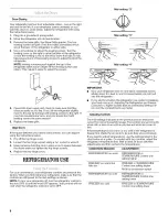 Предварительный просмотр 8 страницы Whirlpool GR2FHMXPQ02 Use & Care Manual