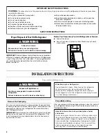 Предварительный просмотр 2 страницы Whirlpool GR2FHTXV User Instructions