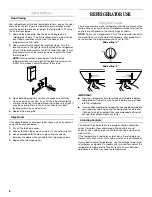 Предварительный просмотр 8 страницы Whirlpool GR2FHTXV User Instructions